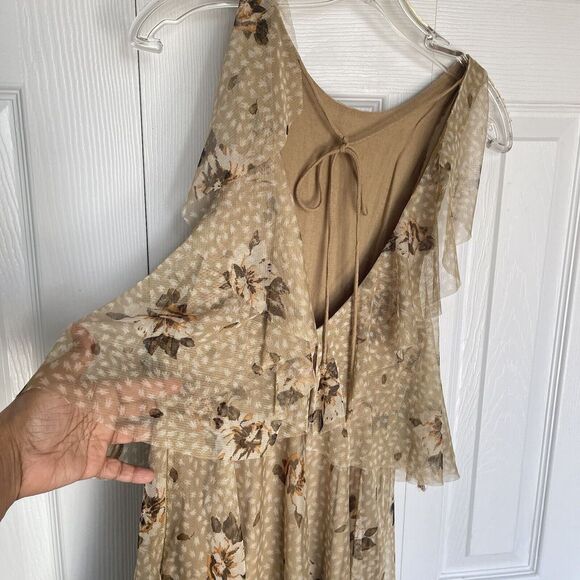 Kimchi Women Floral Mini Ruffle Dress Size 0 Urban Outfitters Romantic - Picture 10 of 16